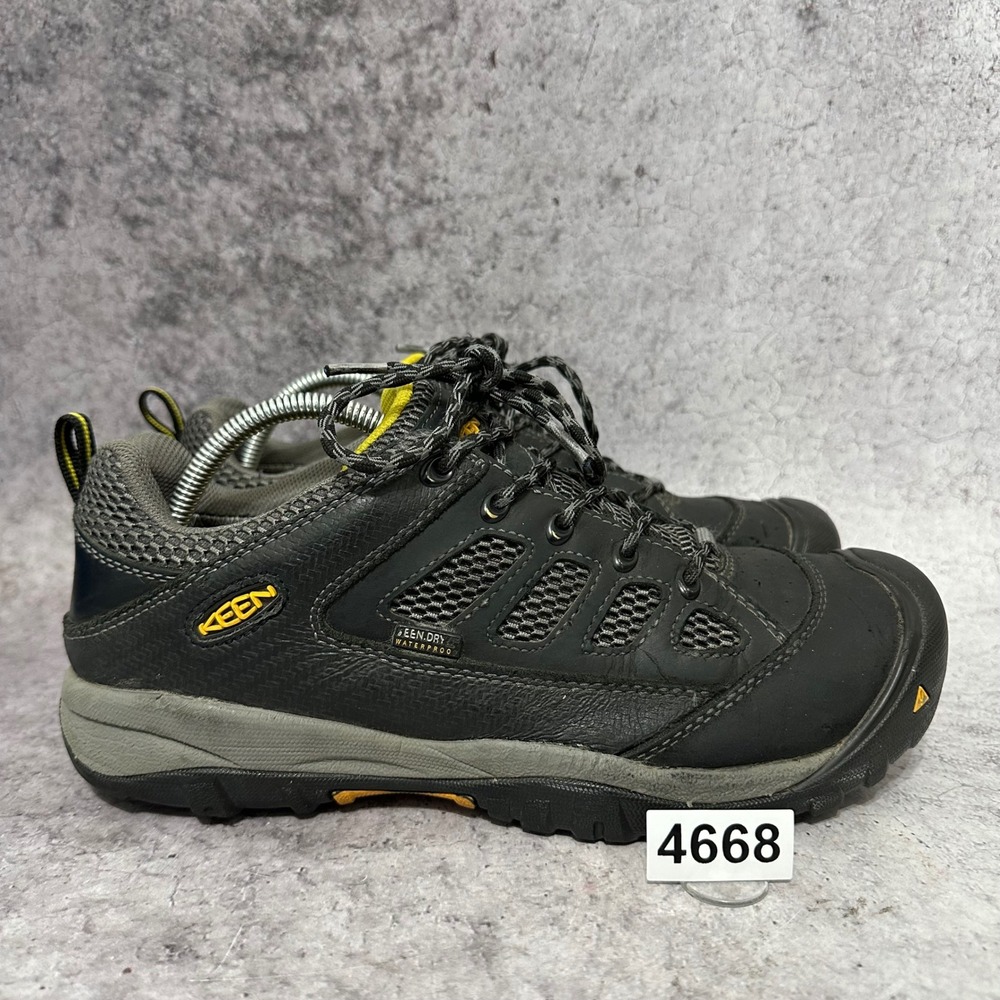KEEN Tucson Low Steel Toe Work Shoes Mens 9 EE Black Waterproof Hiking Utility